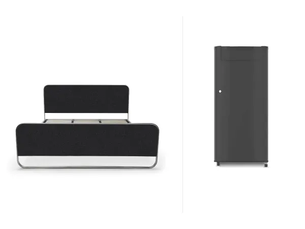 Chloe King Bed Black Cool Combo